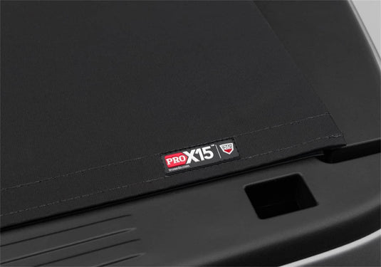 TruXedo Pro X15 Soft Roll-Up Tonneau Cover, 5'7" Bed, With RamBox, Excluding Factory Tri-Fold Cover with Black Rails - 2019-2026 Ram 1500