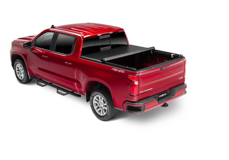 Load image into Gallery viewer, TruXedo TruXport Soft Roll-Up Tonneau Cover, 8' Bed, Without CarbonPro Bed, Without Factory Side Storage Boxes - 2019-2026 Chevrolet Silverado/GMC Sierra 1500, 2020-2026 Silverado/Sierra 2500/3500
