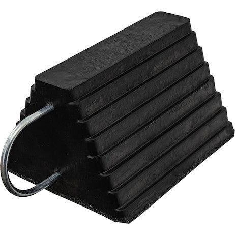 Load image into Gallery viewer, Heavy Duty Rubber Wheel Chock with U-Wire Handle 9.63x7.5x5.88 Inch
