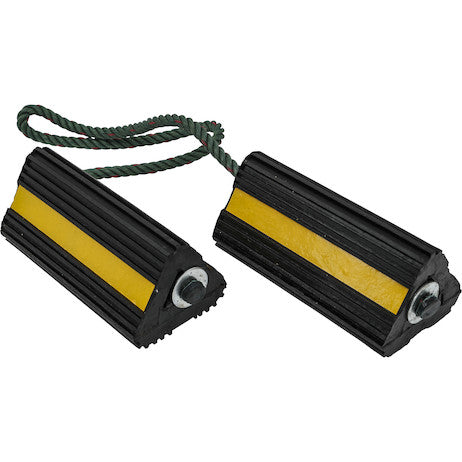 Load image into Gallery viewer, Rubber Wheel Chock Set 4x4x8 Inch with 3 Foot Rope
