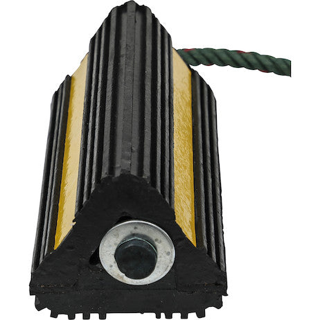 Rubber Wheel Chock Set 4x4x8 Inch with 3 Foot Rope