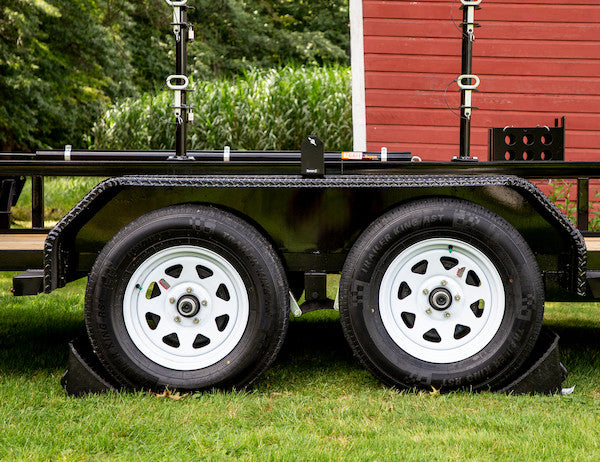 Load image into Gallery viewer, Heavy Duty Rubber Wheel Chock with Molded-In Handle/Chain Eye 7x10.25x8.13 Inch
