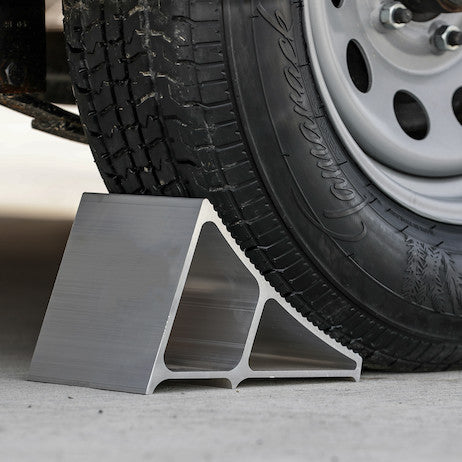 Load image into Gallery viewer, Small Extruded Aluminum Wheel Chock 6x8.75x5.86 Inch
