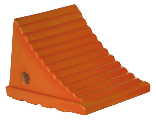 Load image into Gallery viewer, Large Orange Polyurethane Wheel Chock 8.69x11.25x8.13 Inch
