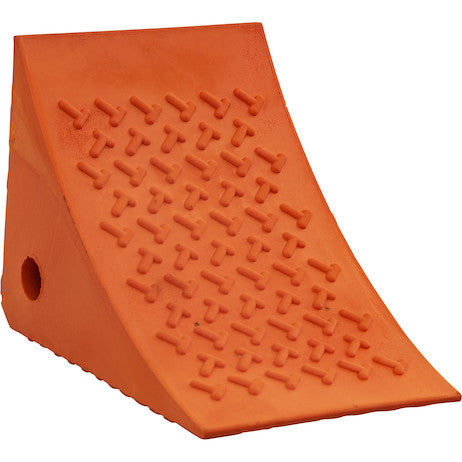 Load image into Gallery viewer, Large Orange Polyurethane Wheel Chock 8.69x11.25x8.13 Inch
