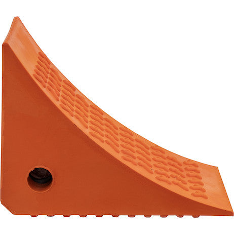 Large Orange Polyurethane Wheel Chock 8.69x11.25x8.13 Inch