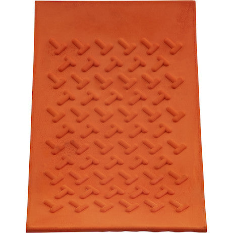 Large Orange Polyurethane Wheel Chock 8.69x11.25x8.13 Inch