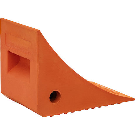 Large Orange Polyurethane Wheel Chock 8.69x11.25x8.13 Inch
