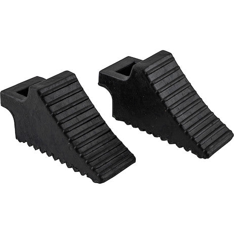 Rubber Wheel Chock with Built-In Handle, Pair