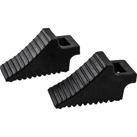 Rubber Wheel Chock with Built-In Handle, Pair