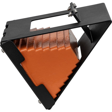 Matte Black Powder-Coated Steel Wheel Chock Fender Mount