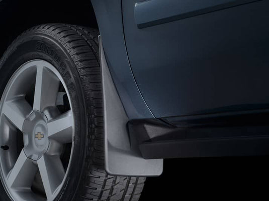 WeatherTech No-Drill MudFlaps, Front, Black, Without Flares, Without Power Steps - 2007-2014 Cadillac Escalade/Escalade ESV/Escalade EXT & more