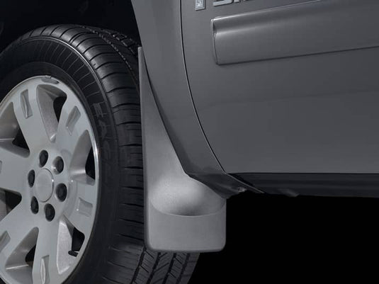 WeatherTech No-Drill MudFlaps, Front, Black, Without Fender Flares - 2007-2014 GMC Sierra 1500/Sierra 2500 HD/Sierra 3500 HD