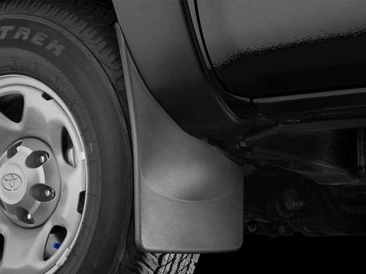 WeatherTech No-Drill MudFlaps, Front, Black, With Flares - 2005-2015 Toyota Tacoma