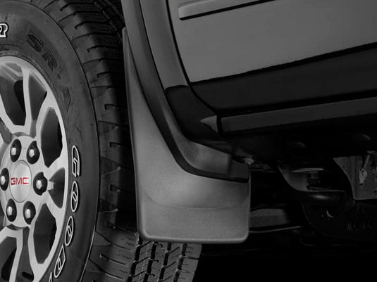 WeatherTech No-Drill MudFlaps, Front, Black - 2014-2019 GMC Sierra 1500/Sierra 1500 Limited/Sierra 2500 HD/Sierra 3500 HD