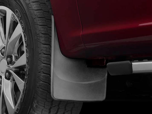 WeatherTech No-Drill MudFlaps, Front, Black, Without Flares, Excluding Raptor - 2015-2020 Ford F-150