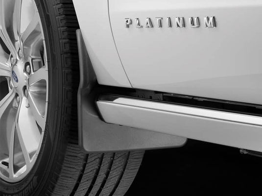 WeatherTech No-Drill MudFlaps, Front, Black - 2018-2024 Ford Expedition/Expedition Max