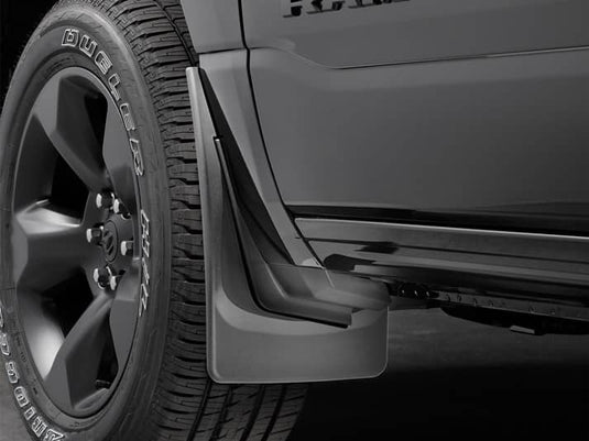 WeatherTech No-Drill MudFlaps, Front, Black, Without Flares, Excluding RHO/TRX - 2019-2026 Ram 1500