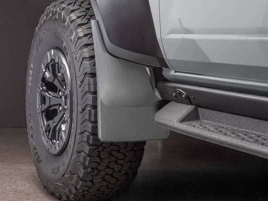 WeatherTech No-Drill MudFlaps, Front, Black, Raptor - 2022-2026 Ford Bronco