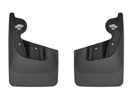 WeatherTech No-Drill MudFlaps, Front, Black, With Flares, Excluding Trail Boss & ZR2 - 2023-2026 Chevrolet Colorado