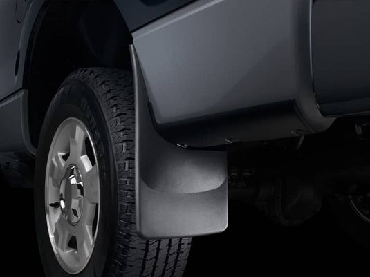 WeatherTech No-Drill MudFlaps, Rear, Black, Without Flares - 2004-2014 Ford F-150