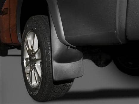 WeatherTech No-Drill MudFlaps, Rear, Black, With Flares - 2004-2014 Ford F-150