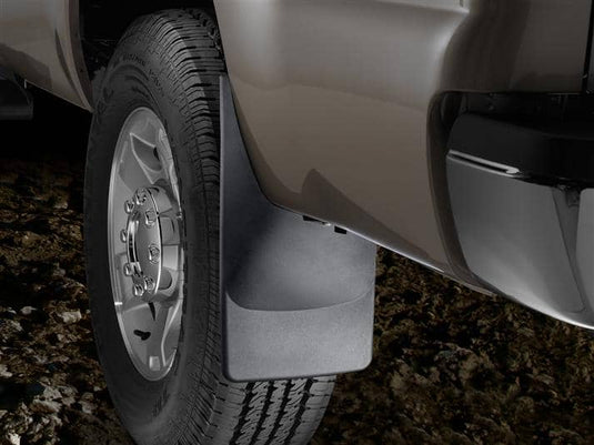 WeatherTech No-Drill MudFlaps, Rear, Black, Without Fender Flares - 2011-2016 Ford F-250 Super Duty/F-350 Super Duty