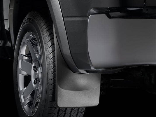 WeatherTech No-Drill MudFlaps, Rear, Black, With Flares or With Single Rear Wheels (SRW) & Flares - 2010-2024 Dodge/Ram 2500/3500/1500/1500 Classic