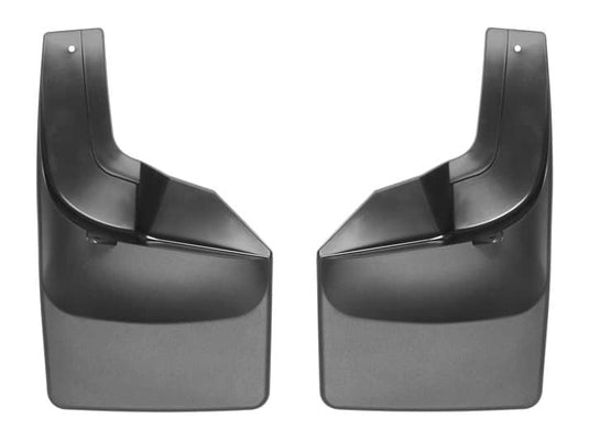 WeatherTech No-Drill MudFlaps, Rear, Black, With Flares or With Single Rear Wheels (SRW) & Flares - 2017-2022 Ford F-250 Super Duty/F-350 Super Duty