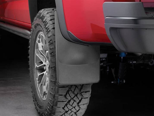 WeatherTech No-Drill MudFlaps, Rear, Black, With Flares, ZR2 - 2017-2022 Chevrolet Colorado