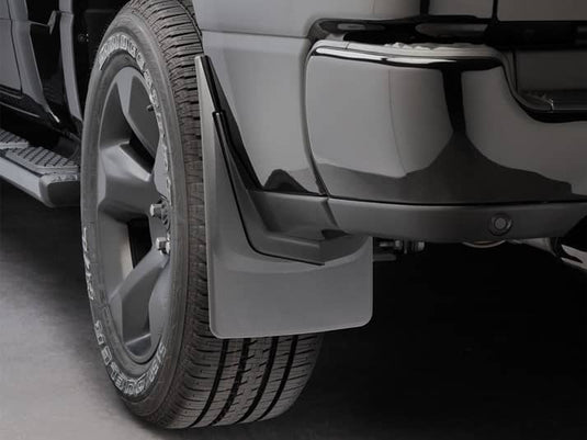 WeatherTech No-Drill MudFlaps, Rear, Black, Without Flares, Excluding TRX - 2019-2024 Ram 1500