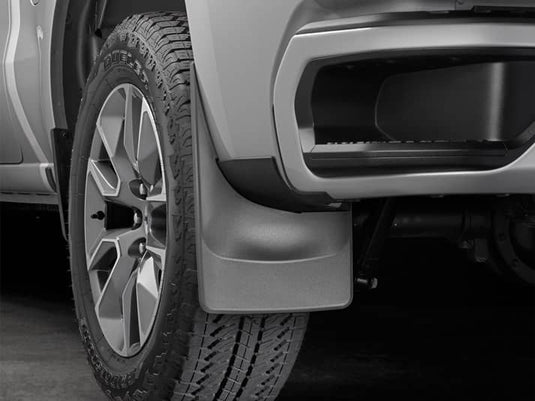 WeatherTech No-Drill MudFlaps, Rear, Black, Excluding ZR2 - 2019-2026 Chevrolet Silverado 1500