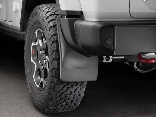 WeatherTech No-Drill MudFlaps, Rear, Black, Rubicon - 2018-2026 Jeep Wrangler