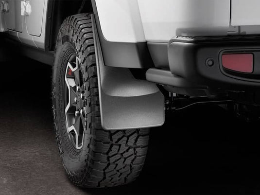 WeatherTech No-Drill MudFlaps, Rear, Black, Rubicon - 2020-2025 Jeep Gladiator