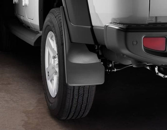 WeatherTech No-Drill MudFlaps, Rear, Black, Excluding Rubicon & High Altitude - 2020-2025 Jeep Gladiator