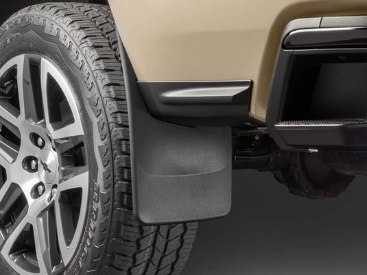 WeatherTech No-Drill MudFlaps, Rear, Black, Without OE Flares, Excluding ZR2 - 2023-2026 Chevrolet Colorado