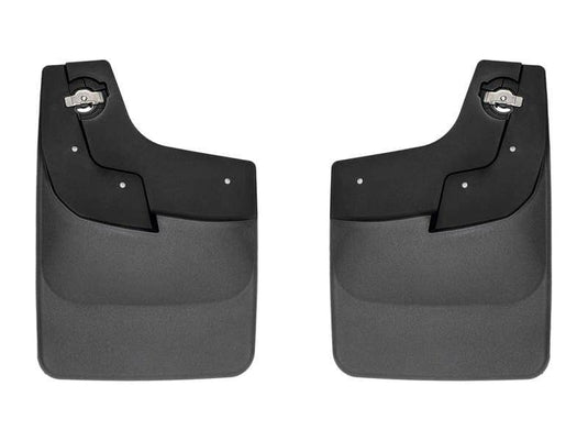 WeatherTech No-Drill MudFlaps, Rear, Black, With Factory Flares, Excluding Trail Boss & ZR2 - 2023-2026 Chevrolet Colorado