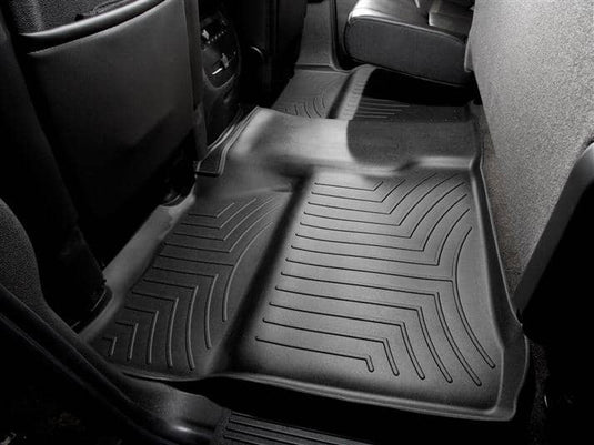 WeatherTech FloorLiner, Rear, Black, Crew Cab, Non Hybrid - 2007-2014 Chevrolet Silverado 1500/Silverado 2500 HD/Silverado 3500 HD & more