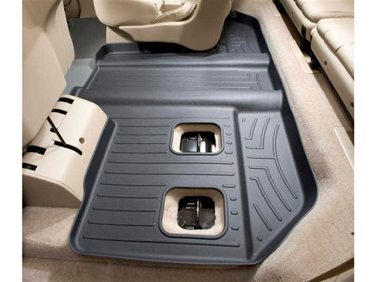WeatherTech FloorLiner, 3rd Row, Black, With Second Row Buckets - 2007-2010 Cadillac Escalade ESV, Chevrolet Suburban 1500/Suburban 2500 & more