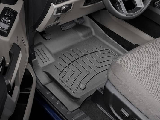 WeatherTech FloorLiner HP, Front, Black, Extended/Crew Cab - 2017-2026 Ford F-250 Super Duty/F-350 Super Duty