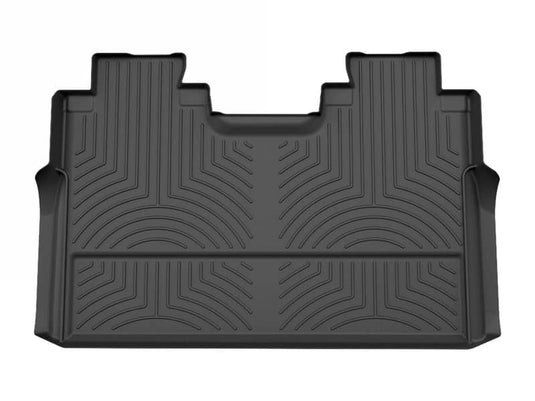 WeatherTech FloorLiner HP, Rear, Black, Vinyl Floor, Crew Cab, With Front Bench Seat, Without Fold-flat Storage - 2017-2026 Ford F-250 Super Duty & more