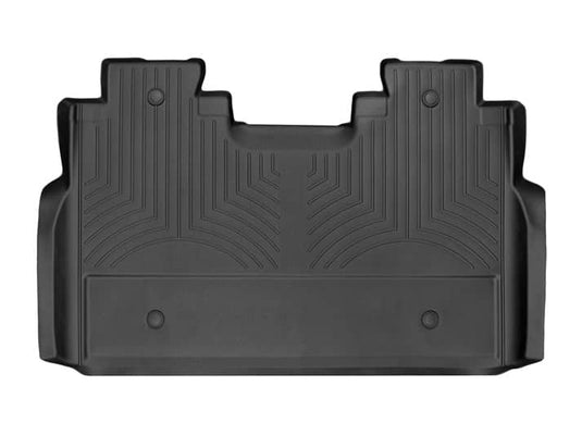 WeatherTech FloorLiner, Rear, Black, Vinyl Floor, Crew Cab, With Front Bench Seat, Without Under Seat Fold-flat Storage - 2017-2026 Ford F-250 Super Duty & more