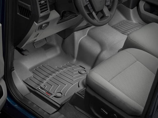 WeatherTech FloorLiner, Front Over-the-Hump, Black, Extended/Crew Cab, With Front Bench Seat, With First Row Bench - 2017-2022 Ford F-250 Super Duty & more