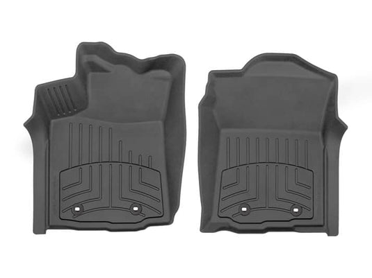 WeatherTech FloorLiner HP, Front, Black, Extended/Crew Cab, Automatic Transmission - 2018-2023 Toyota Tacoma
