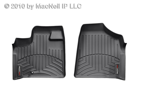 WeatherTech FloorLiner, Front, Black, Without Passenger Side Floor Retention Hook - 2008-2014 Chrysler Town & Country, Dodge Grand Caravan, Volkswagen Routan