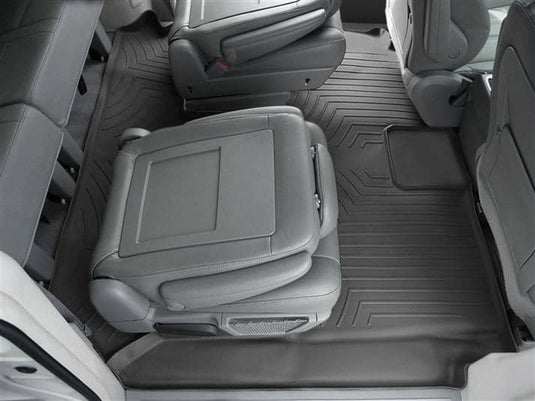 WeatherTech FloorLiner, 2nd & 3rd Row, Black, With Second Row Buckets or With Stow'n Go Seating - 2008-2020 Chrysler Town & Country, Dodge Grand Caravan