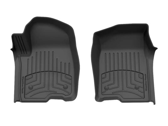 WeatherTech FloorLiner HP, Front, Black, Vinyl Floor, Extended/Crew Cab - 2019-2026 Chevrolet Silverado 1500/Silverado 2500 HD/Silverado 3500 HD & more