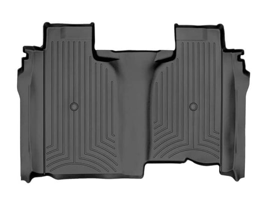 WeatherTech FloorLiner, Rear, Black, Crew Cab, With Front Bucket Seats, Without Carpeted Rear Underseat Storage - 2019-2026 Chevrolet Silverado 1500 & more