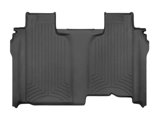 WeatherTech FloorLiner HP, Rear, Black, Crew Cab, With Front Bench Seat, Without Underseat Storage Box - 2019-2026 Chevrolet Silverado 1500 & more
