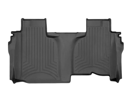 WeatherTech FloorLiner HP, Rear, Black, Extended Cab, With Front Bench Seat, Without Underseat Storage - 2019-2026 Chevrolet Silverado 1500 & more